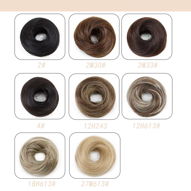Chignon synthétique lisse de base pour femmes