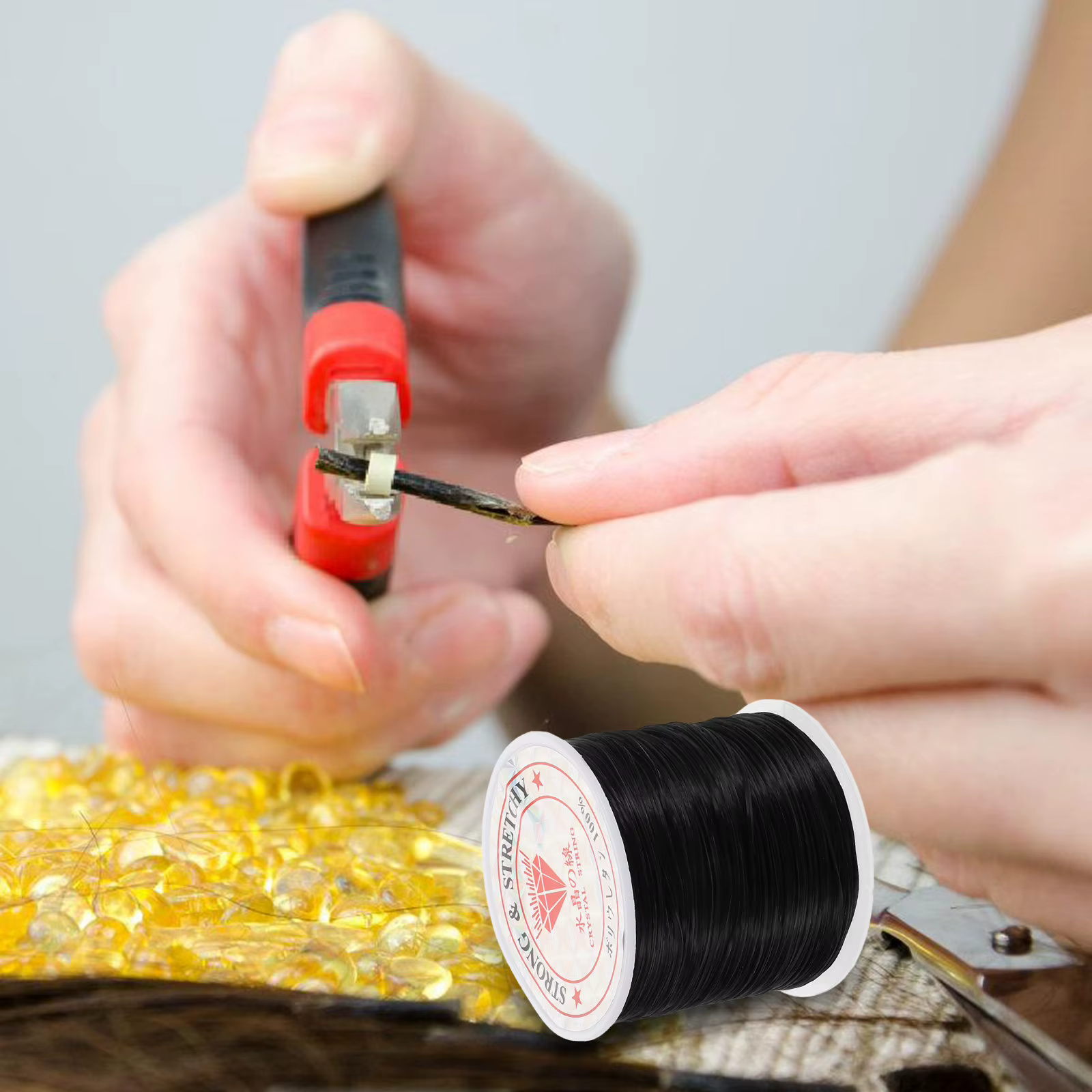 Fil élastique pour extensions de cheveux 0