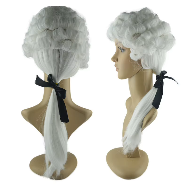 Halloween Festival fête Performance accessoires juge Cosplay perruque blanche Anime Cosplays carnaval perruques 2026