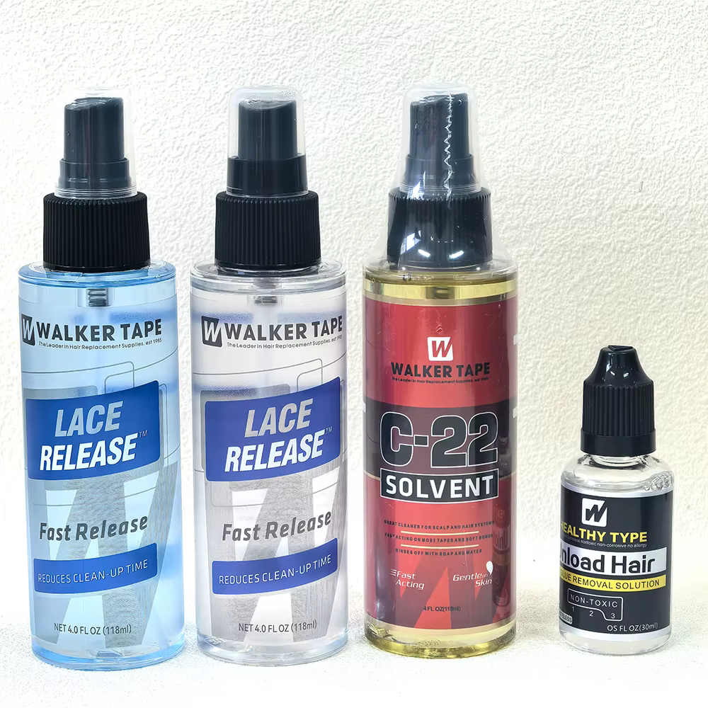 Produit spécialisé pour le nettoyage et l'entretien des perruques et extensions capillaires : Dissolvant adhésif