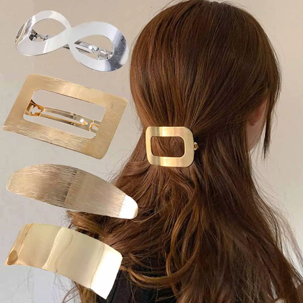 Pinces à cheveux en métal pour femmes