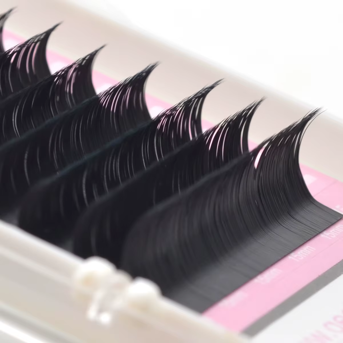Qeelasee Extensions de cils L L + LC LD Curl vison noir mat naturel doux PBT