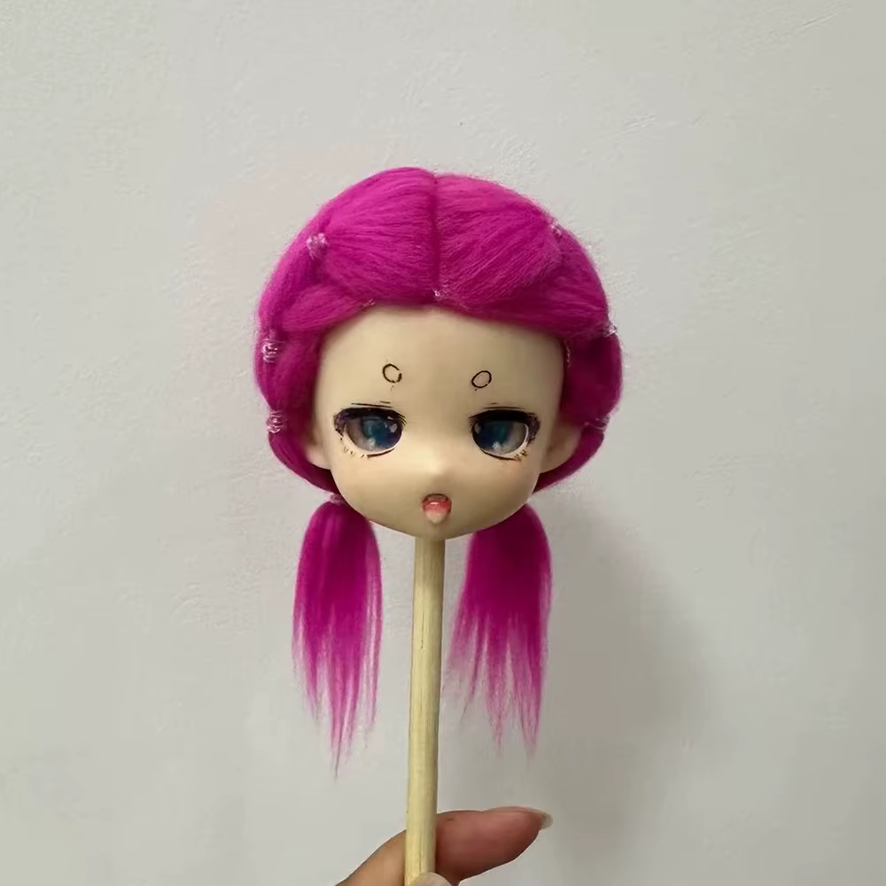 Perruque pour poupée BJD 1/8 1/6 1/4 1/3 1/12, perruque colorée pour poupée SD Mini, perruque de princesse OB11, perruque en cheveux artificiels, personnalisable