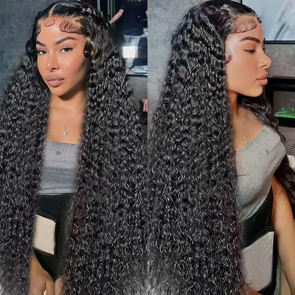 Perruque Lace Front Wig synthétique bouclée et crépue