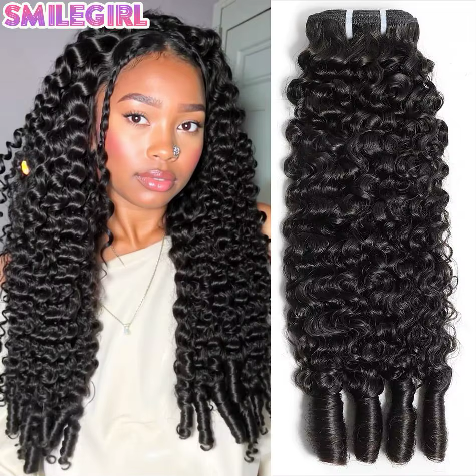 Lots de Cheveux Humains Bouclés Birmans 12A
