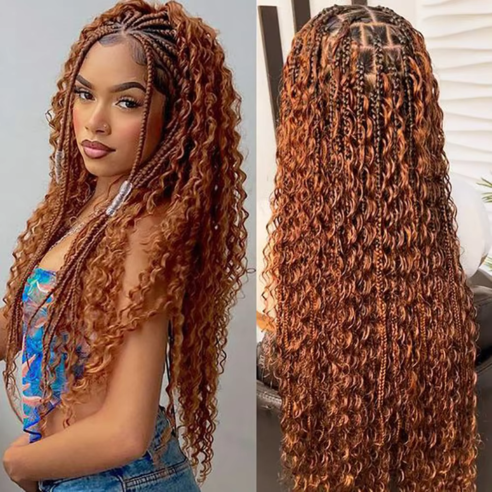 Tressage en vrac cheveux humains vague profonde couleur non transformée sans trame Boho tresses