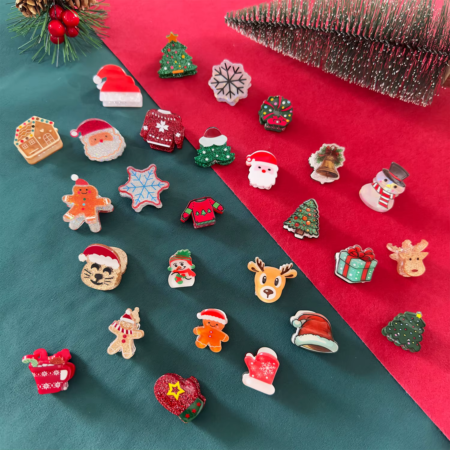Pinces à cheveux de Noël mini-pinces à griffes