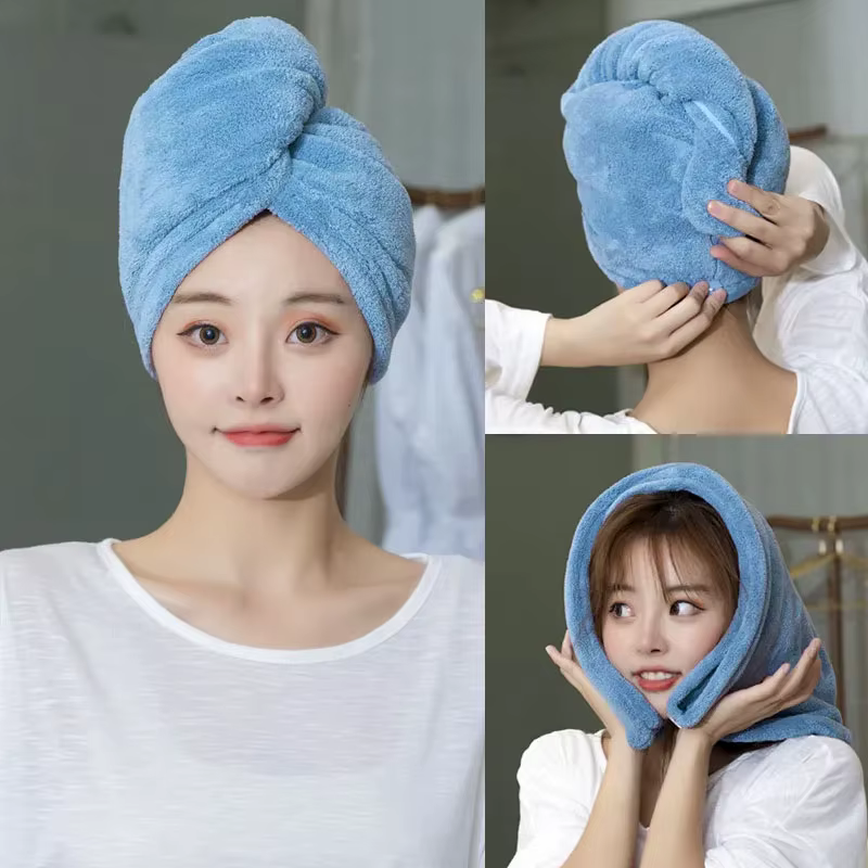 Femmes cheveux longs serviette
