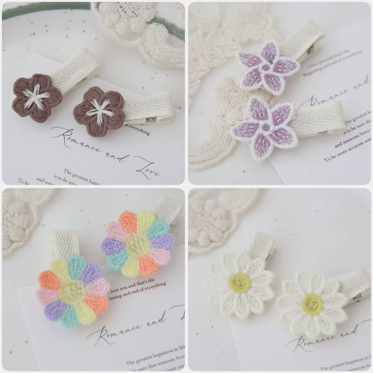 Barrettes colorées pour bébés