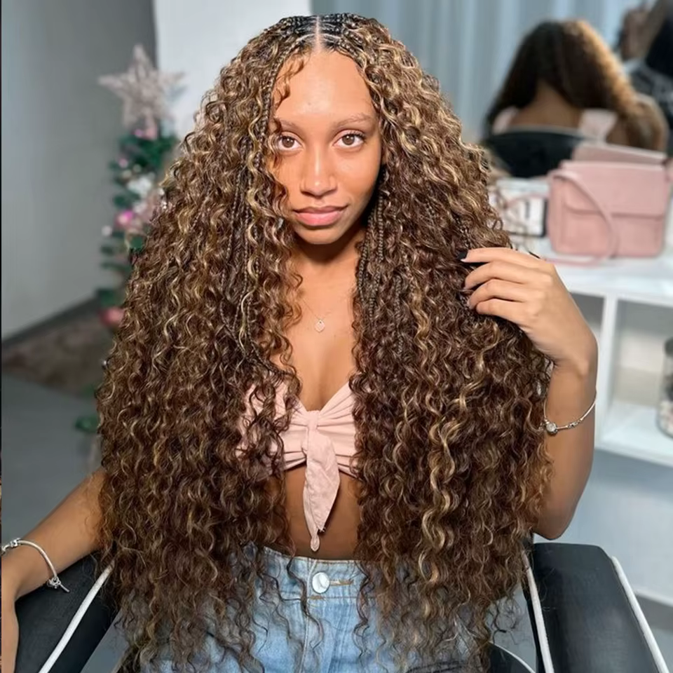 Mèches de cheveux humains Ombré 100g pour tresses bohèmes