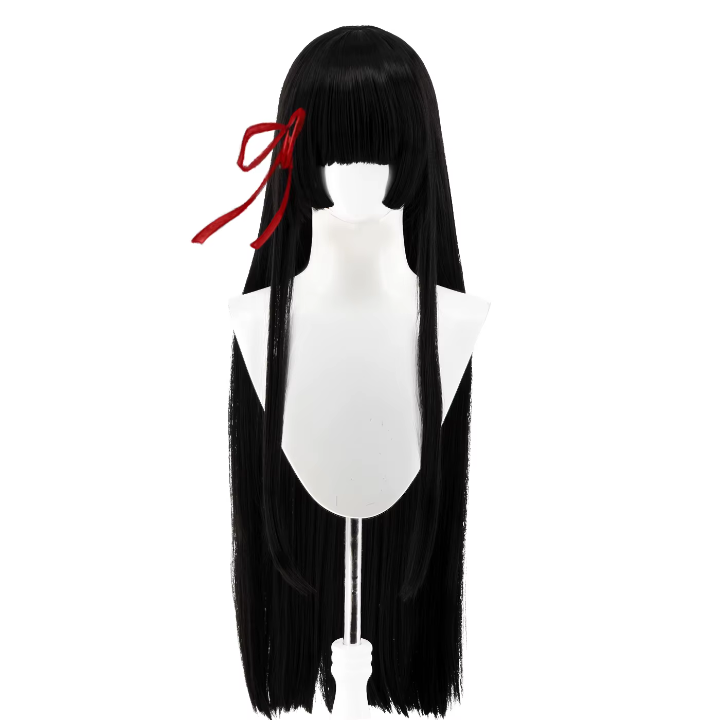 Wuthering Waves Chisa Cosplay perruque Hime coupe longue droite cheveux noirs