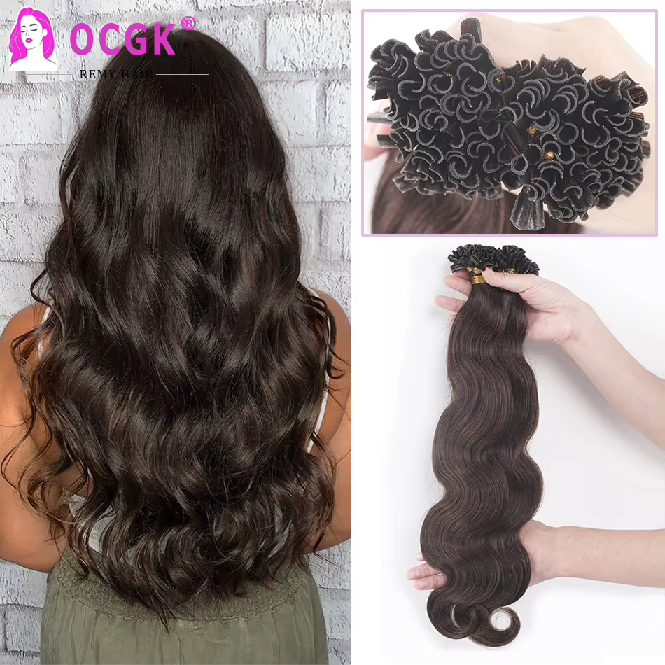 Extensions de cheveux naturels à la kératine