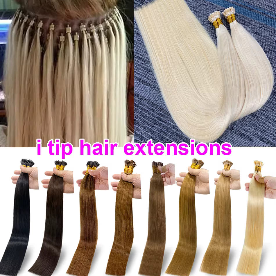 Extensions de cheveux I-Tip en kératine vierge naturelle