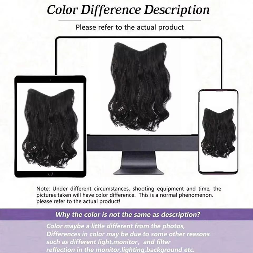 Extensions de cheveux à grande vague en forme de V en Fiber synthétique de 24 pouces pour les femmes caucasiennes
