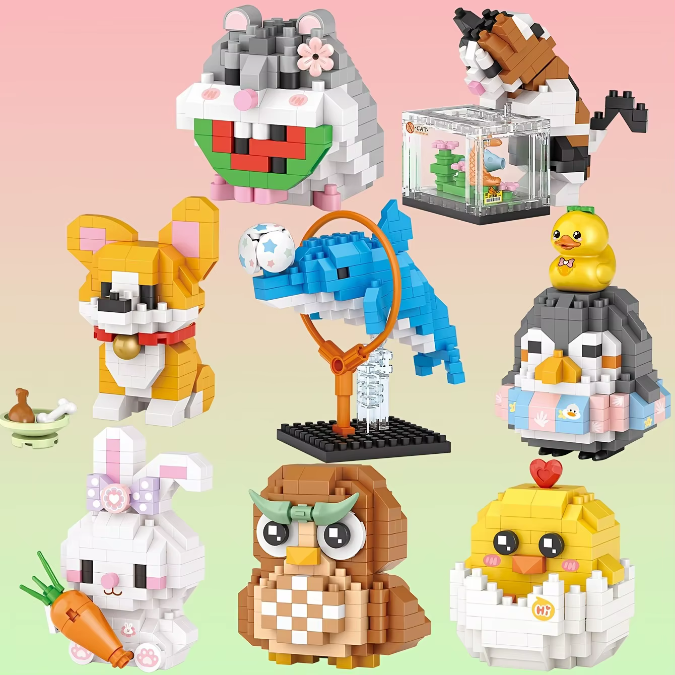 Construisez votre propre zoo - Micro mini blocs de construction pour cadeaux d'anniversaire et de Noël pour enfants!