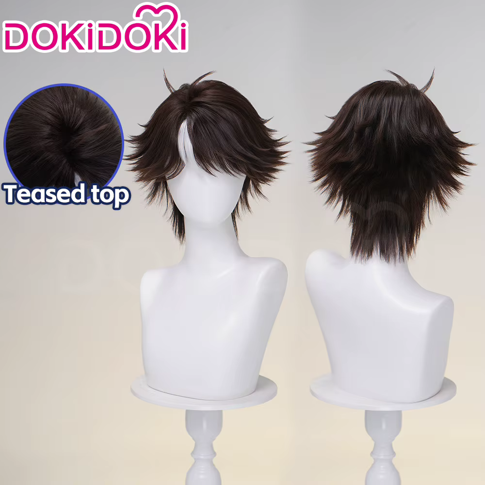 En STOCK belle X Lin Ling perruque Anime TO BE HERO X Cosplay DokiDoki hommes 30 cm noir gris cheveux