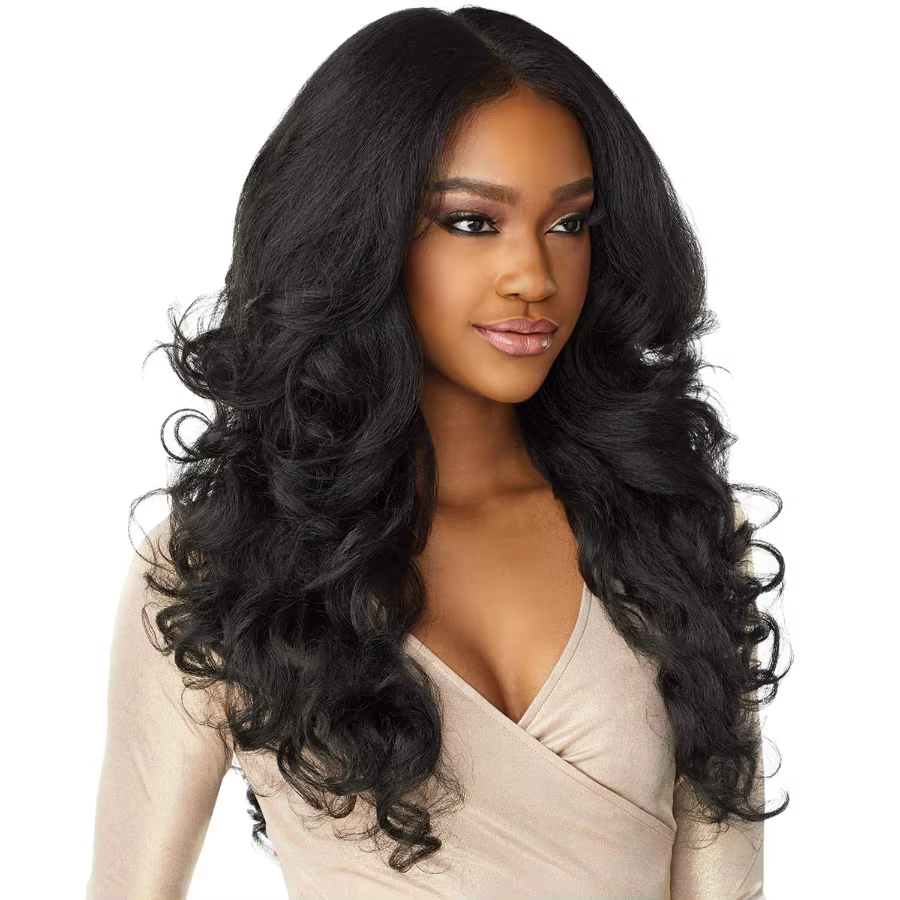 Perruque synthétique tissée à la main de 66-71 cm/26-28 pouces avec effet naturel de ligne de cheveux pré-dessinée