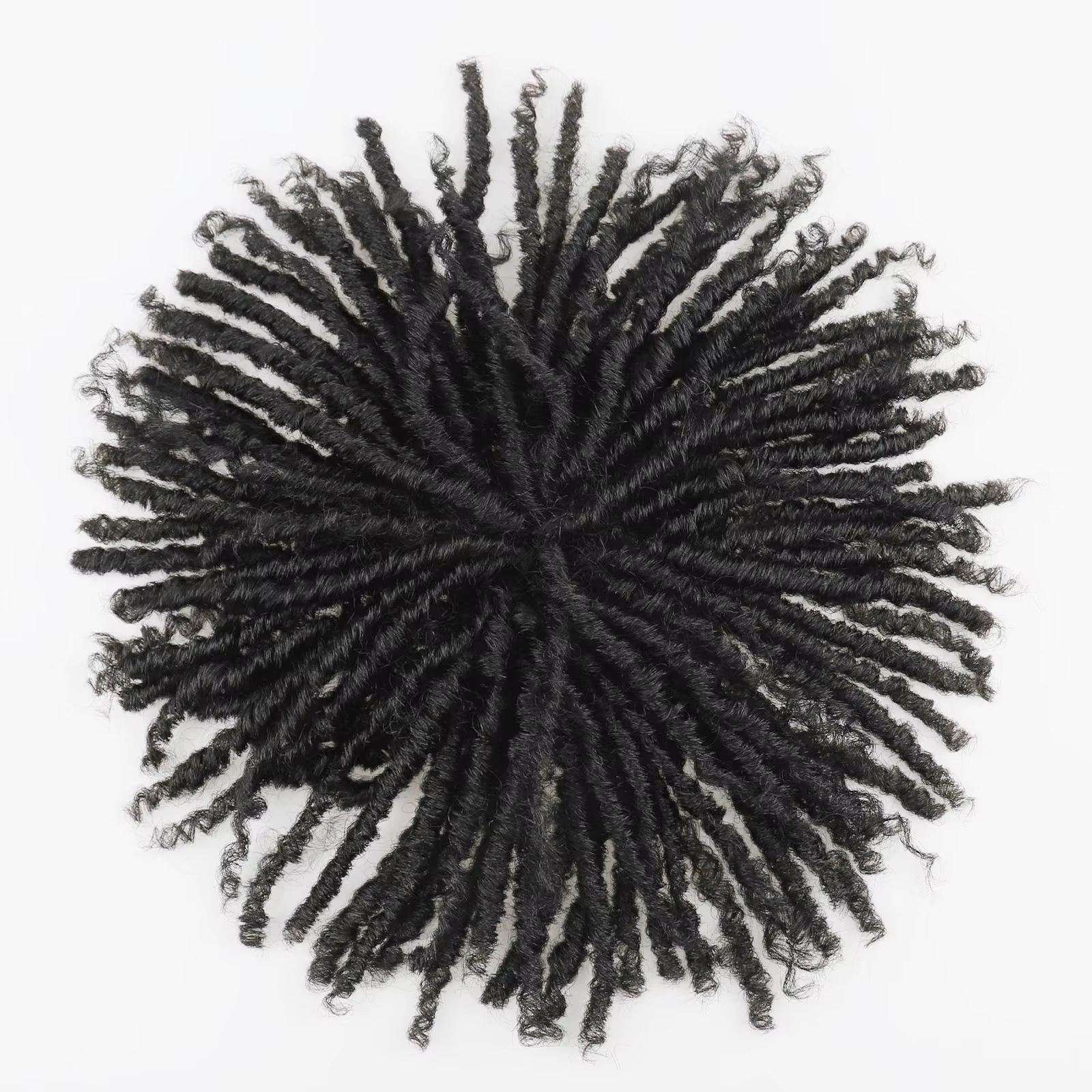 Jeedou synthétique toupet postiche perruque cheveux courts bouclés tressé pince