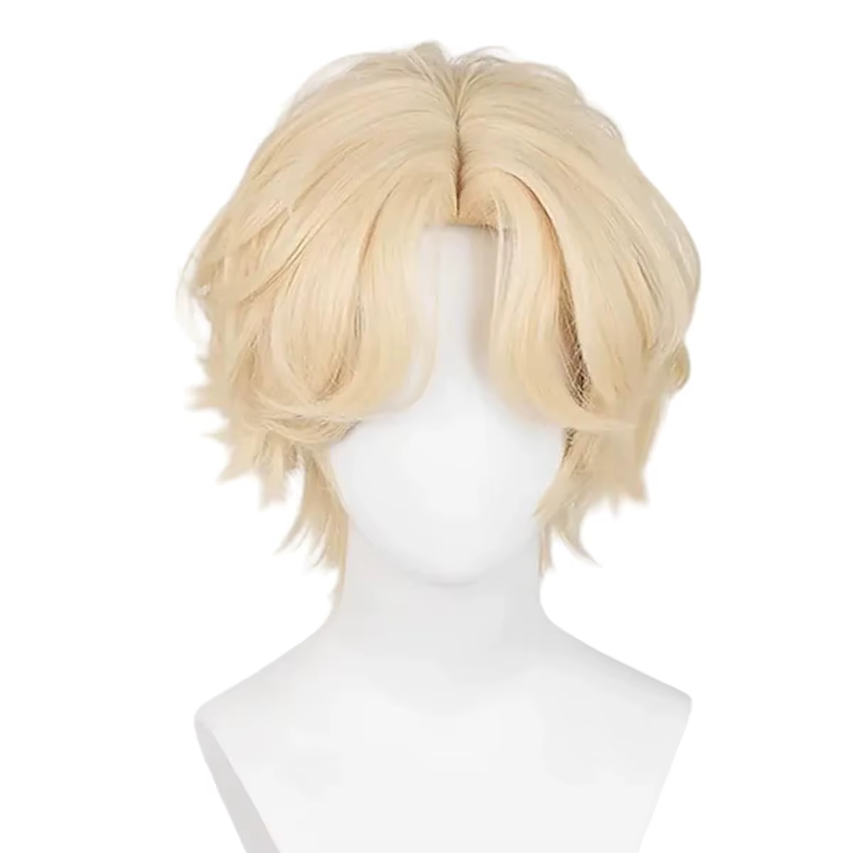 Perruque blonde courte unisexe pour Costumes de Cosplay