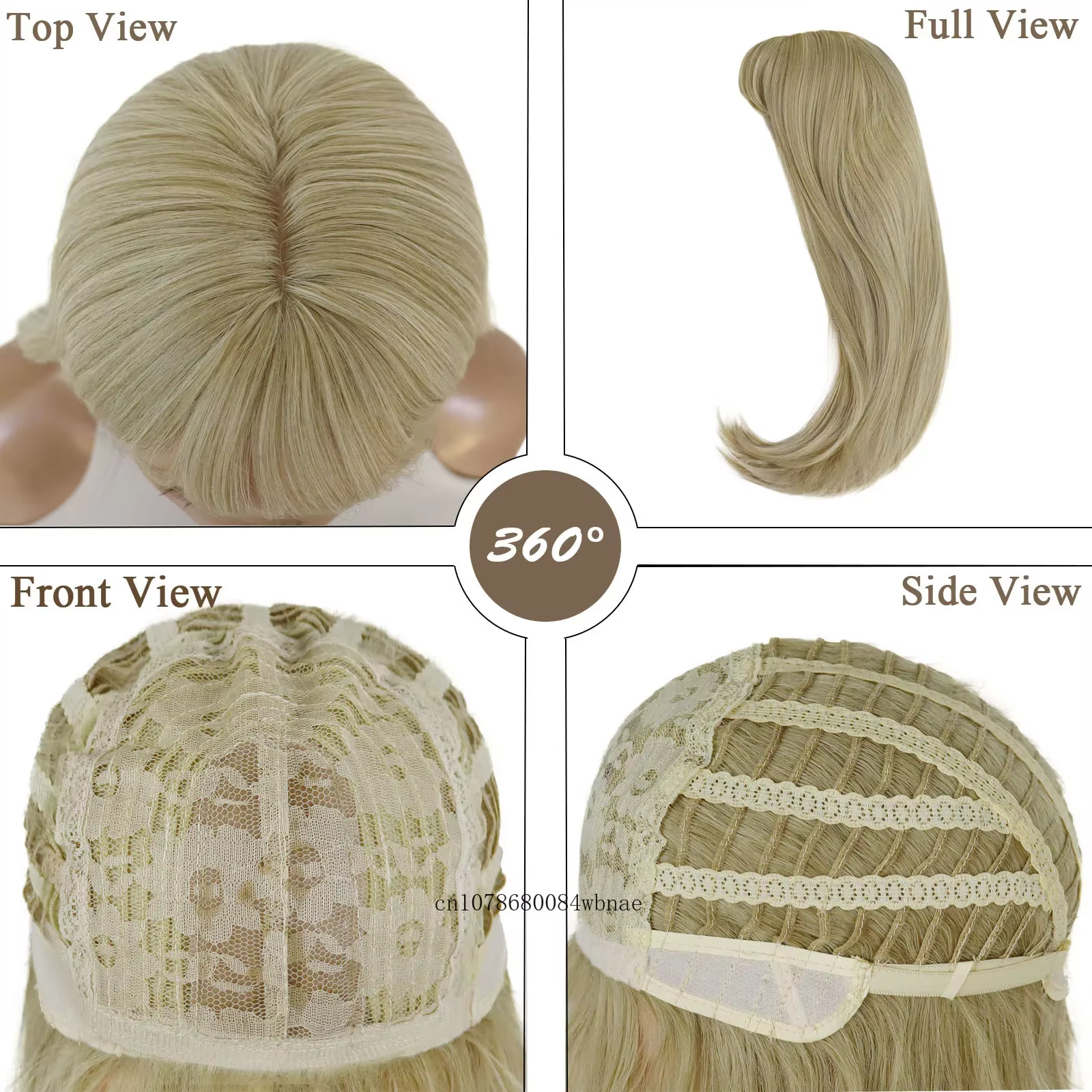 Perruques synthétiques blondes longues pour femmes