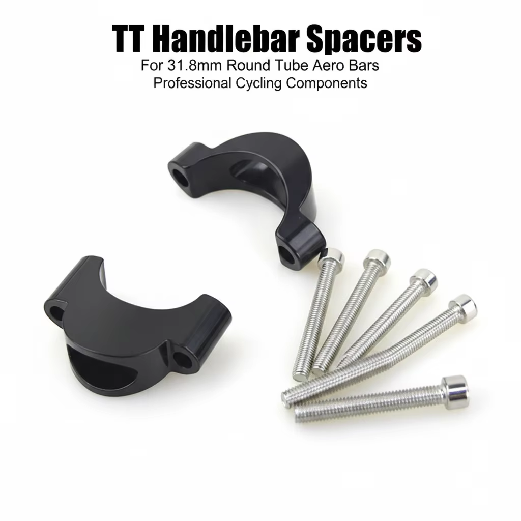 Entretoise de guidon en alliage d'aluminium TT Aerobar pour guidon de 31,8 mm – Kit d'extension pour vélo de route et triathlon (modulaire, empilable 10 mm/20 mm)