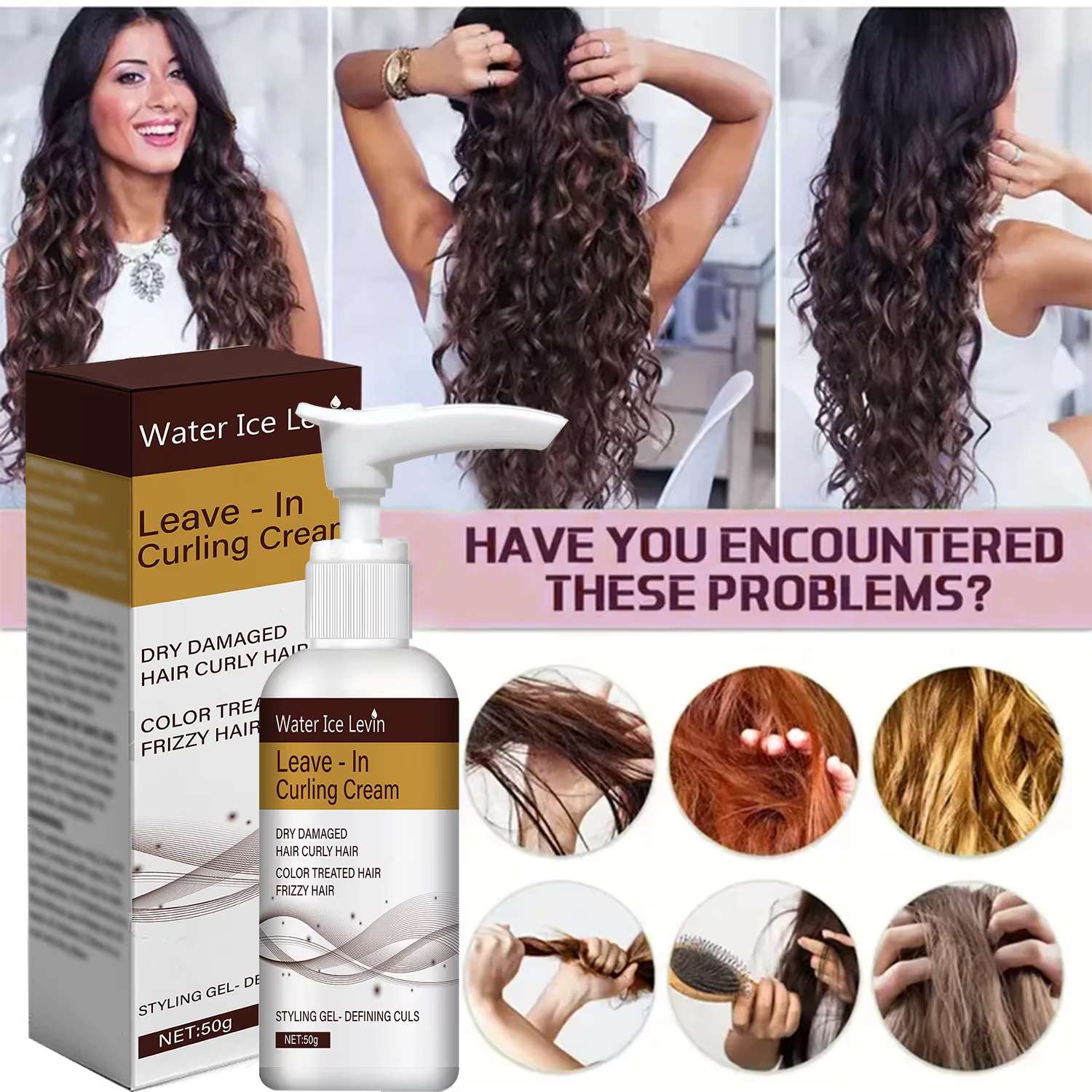 Crème pour boucler les cheveux. Restaure