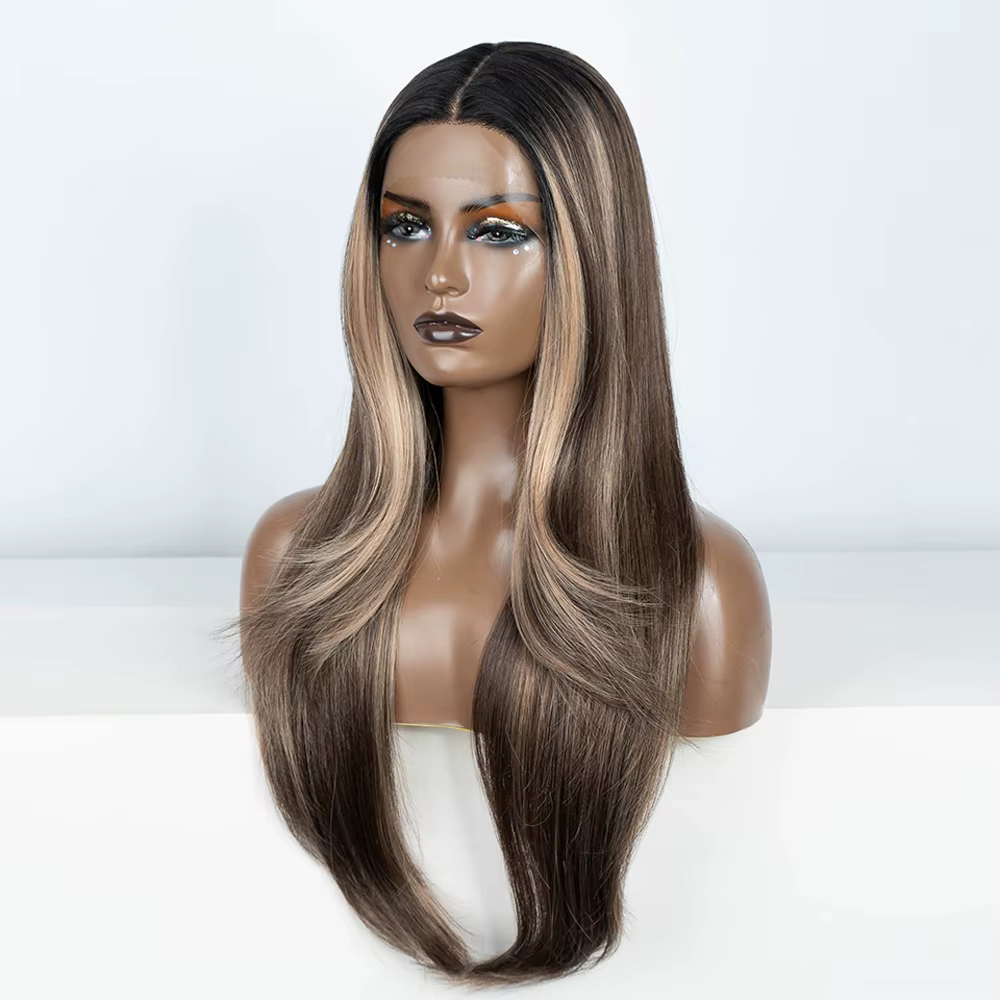 Perruque Lace Front Wig synthétique sans colle