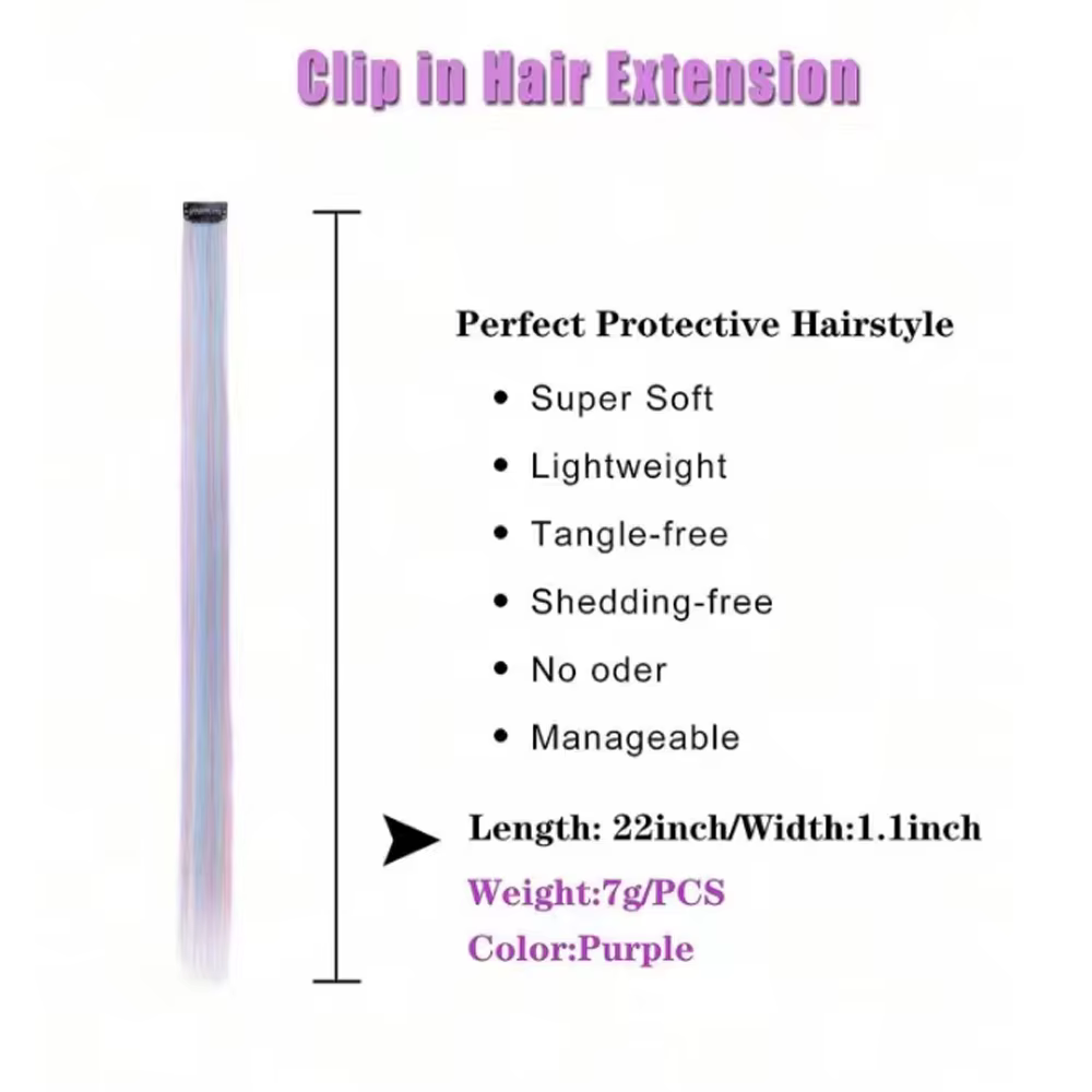 Extension capillaire synthétique à clipser