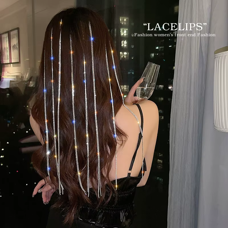 Pinces à cheveux à pampilles en cristal pour femmes