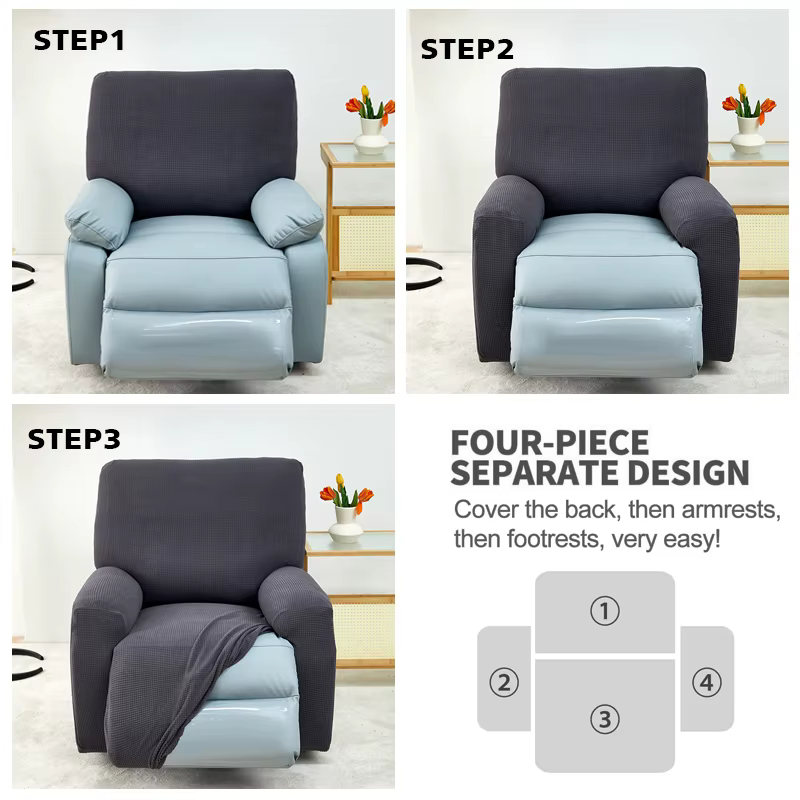 Housses de chaise inclinable extensibles 4 pièces