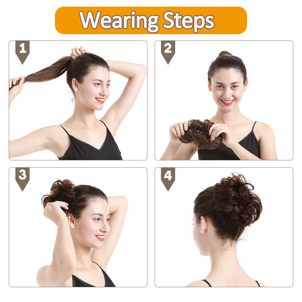 100% cheveux humains Chignon queue de cheval Extensions