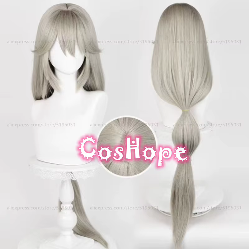 Cl rina Sebastiane-Perruque de Cosplay Anime, Cheveux Longs, Gris Lin, Perruques Synthétiques, Degré de Chaleur, 105cm