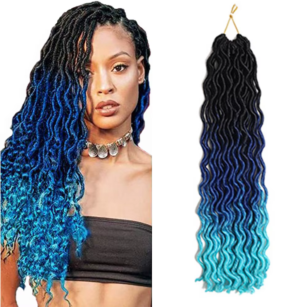 Faux Locs Curly Synthetic Crochet Braids