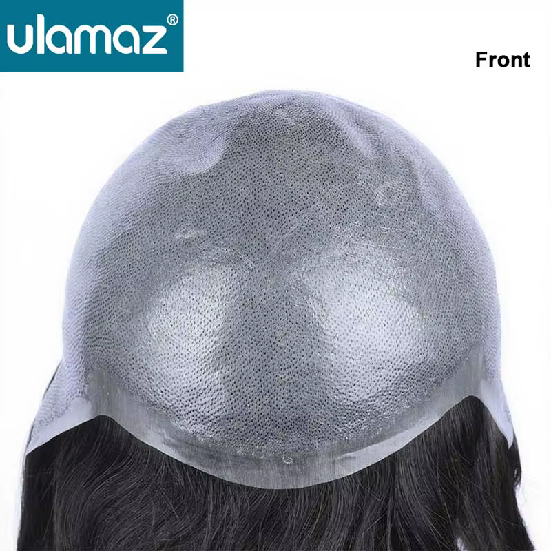 Perruques de cheveux humains pleine PU