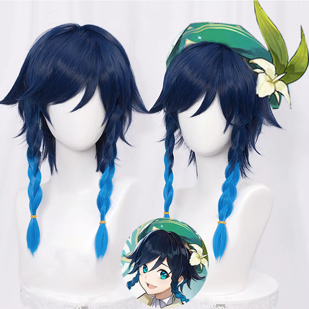 Perruques de cheveux synthétiques Genshin Impact Cosplay
