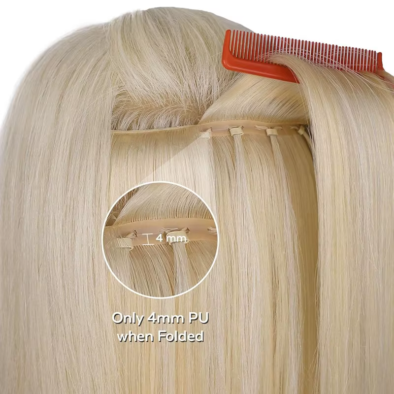 Extensions de cheveux humains en trame papillon 40 pièces