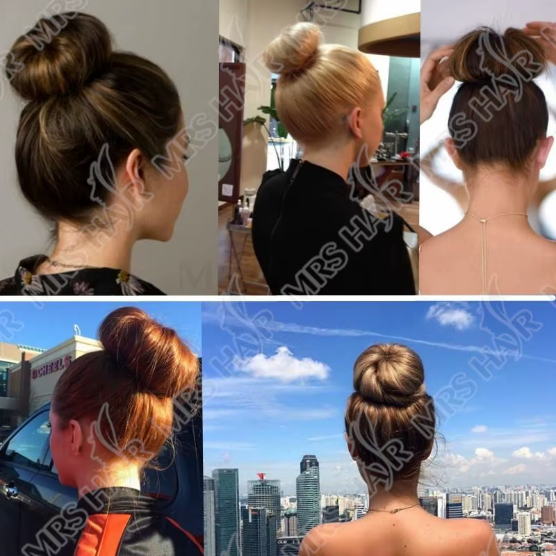 VADES Chignon Extension Cheveux 100% Naturels avec Cordon de Serrage