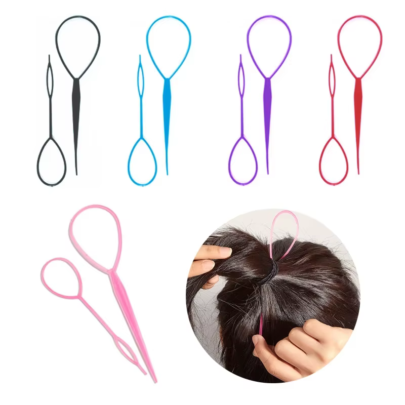Populaire 1 ensemble queue de cheval créateur boucle en plastique outils de coiffure poney Topsy