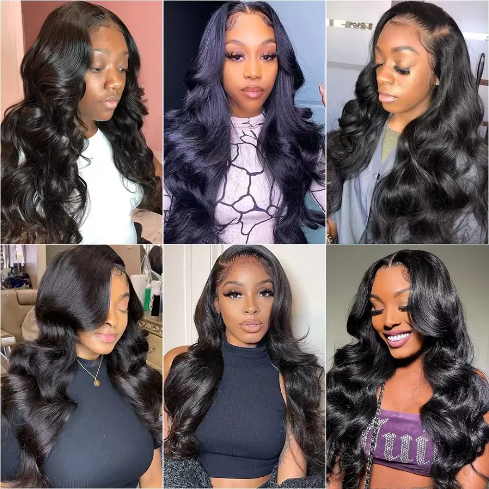 Nouvelles perruques synthétiques Body Wave 13*4 Lace Front