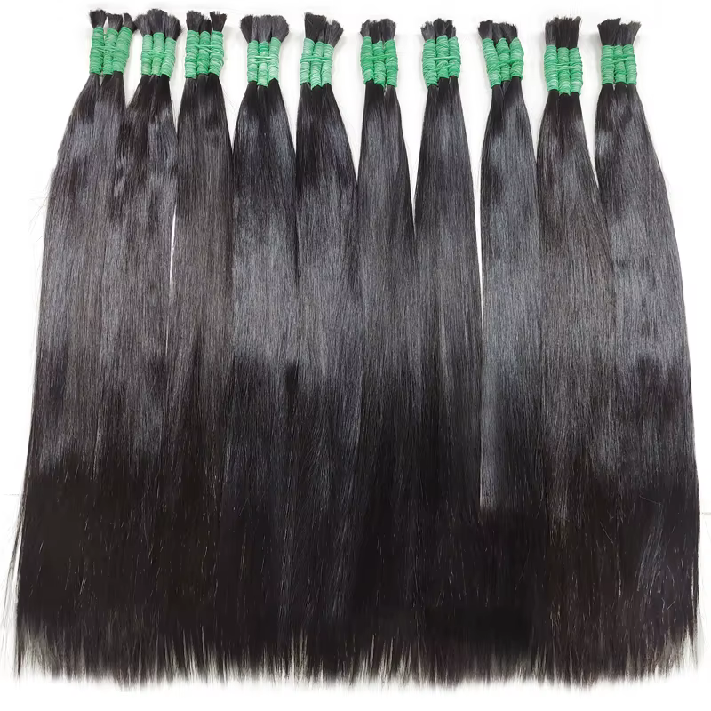 Gros cheveux humains pour tressage droit indien vendeur