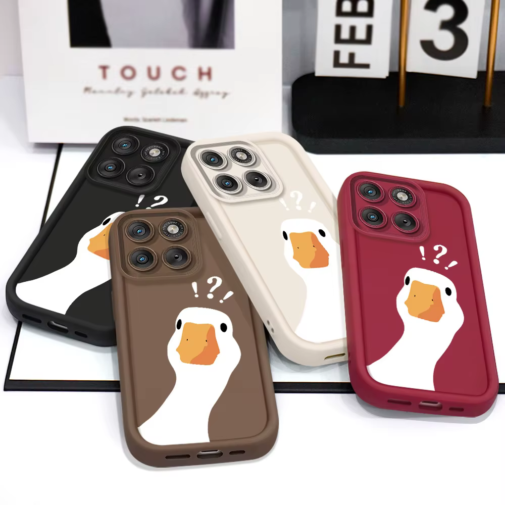 Coque de téléphone Crooked Duck, étui souple pour Motorola Edge 70 60 50 40 Pro Ultra Fusion Stylus Neo 4G 5G