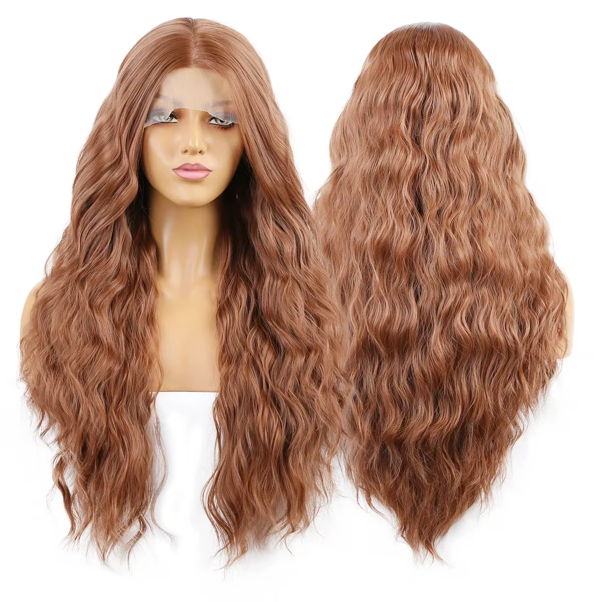 Perruque Synthétique Blonde Mixte pour Femme