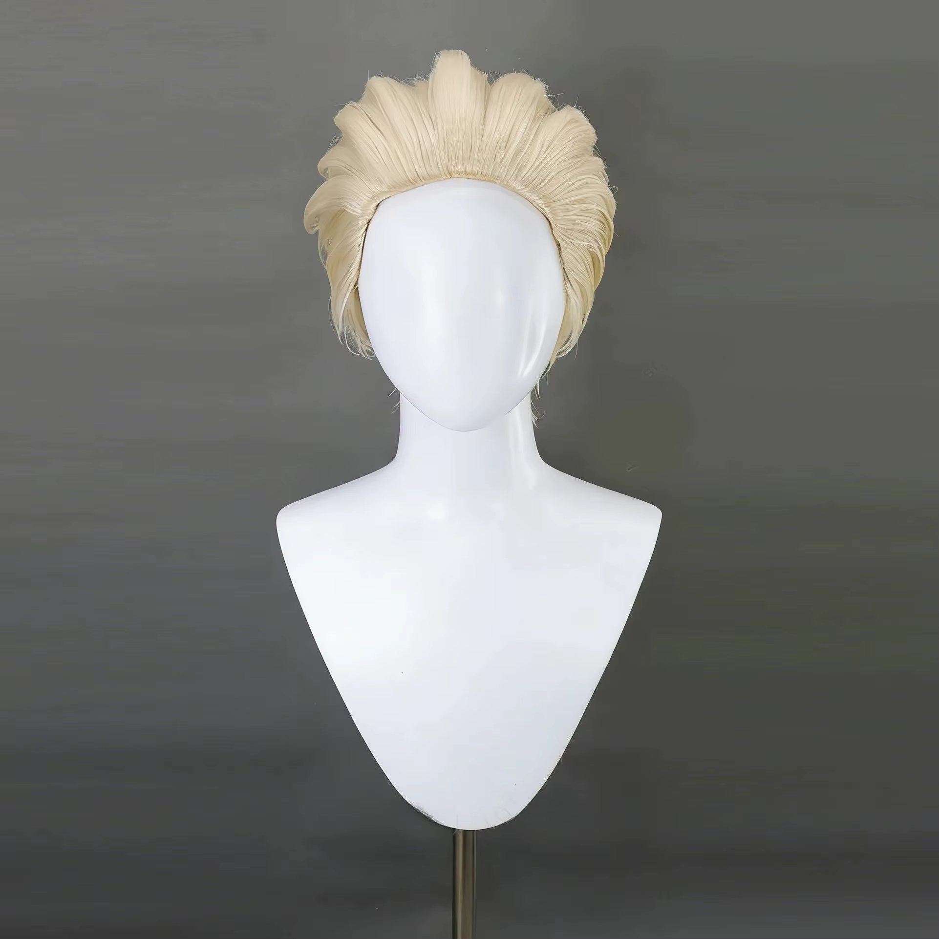 Perruque de cosplay synthétique pour homme et femme