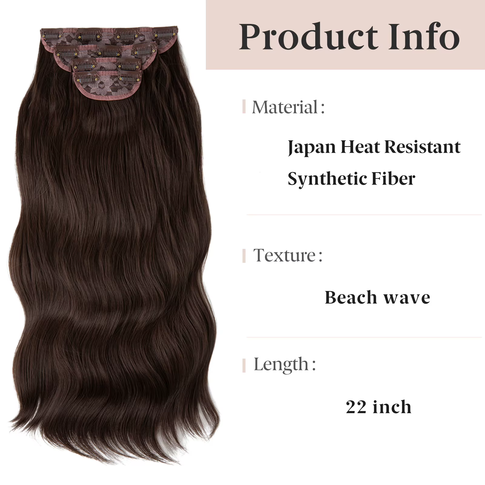 SARLA 22 pouces pince synthétique dans les Extensions de cheveux 4 pièces/ensemble postiche longue ondulée épaisse pour les femmes brun blond noir cheveux naturels