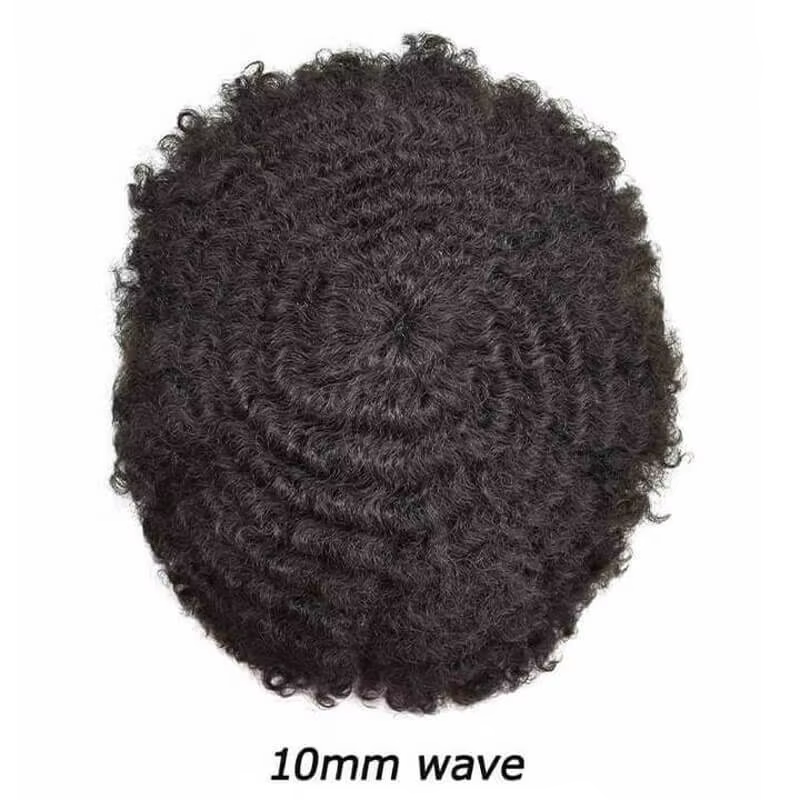 Prothèse capillaire pour homme Afro Toupee