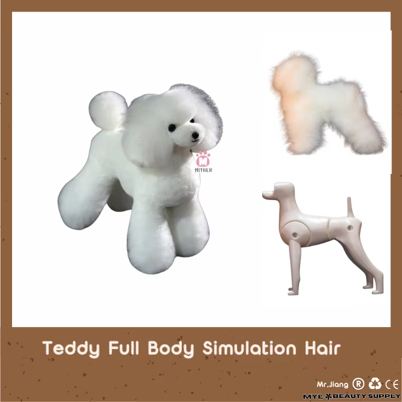 Modèle chien toilettage perruque ours en peluche corps entier Simulation fourrure