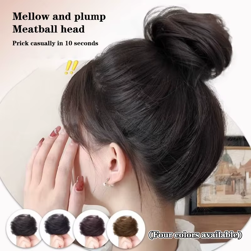 Perruque chignon synthétique pour femmes