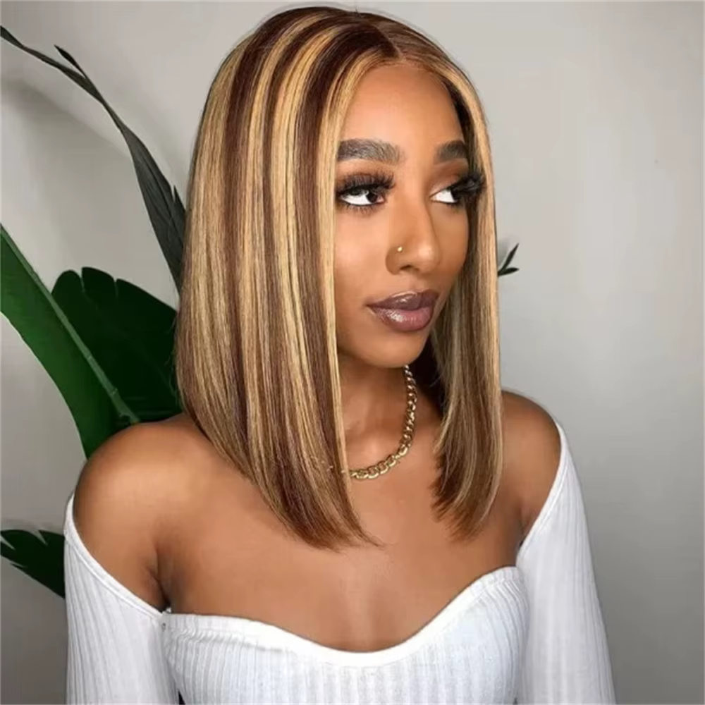 Perruque Bob Lace Front 13x4 en Cheveux Humains