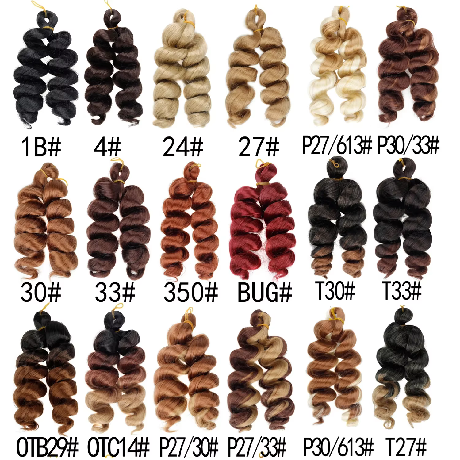 Extensions de cheveux synthétiques bouclés à la française