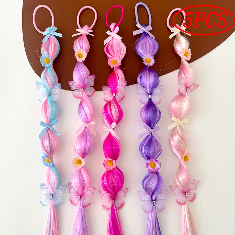 Extensions de cheveux tressés colorés avec pinces